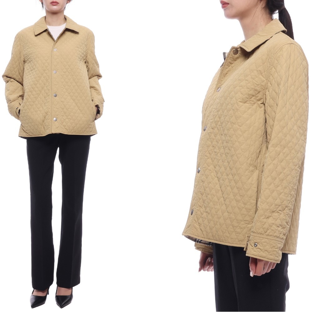 24FW 여성 리버시블 퀼팅 재킷 (8093888 FLAX 24F)