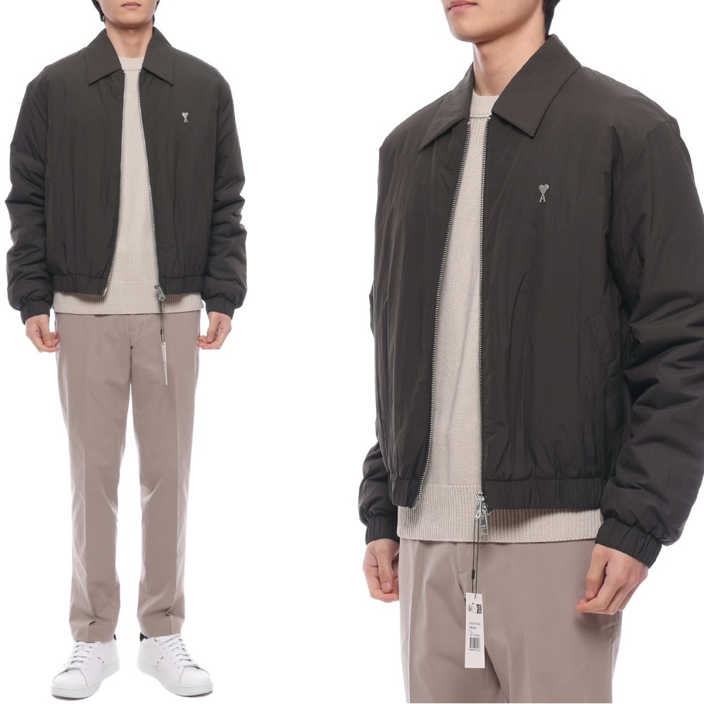 24FW 남성 하트 로고 집업 재킷 (HJK034 PA0009 221 M 24F)