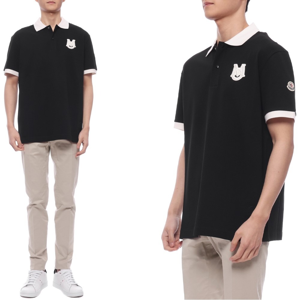 25SS 남성 모노그램 패치 폴로 반팔티셔츠 (8A00005 89A16 999 25S)