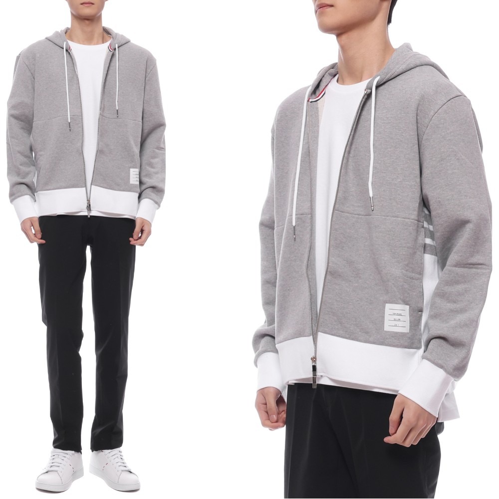 25SS 남성 사선 스트라이프 후드집업 (MJT517A 03037 055 25S)
