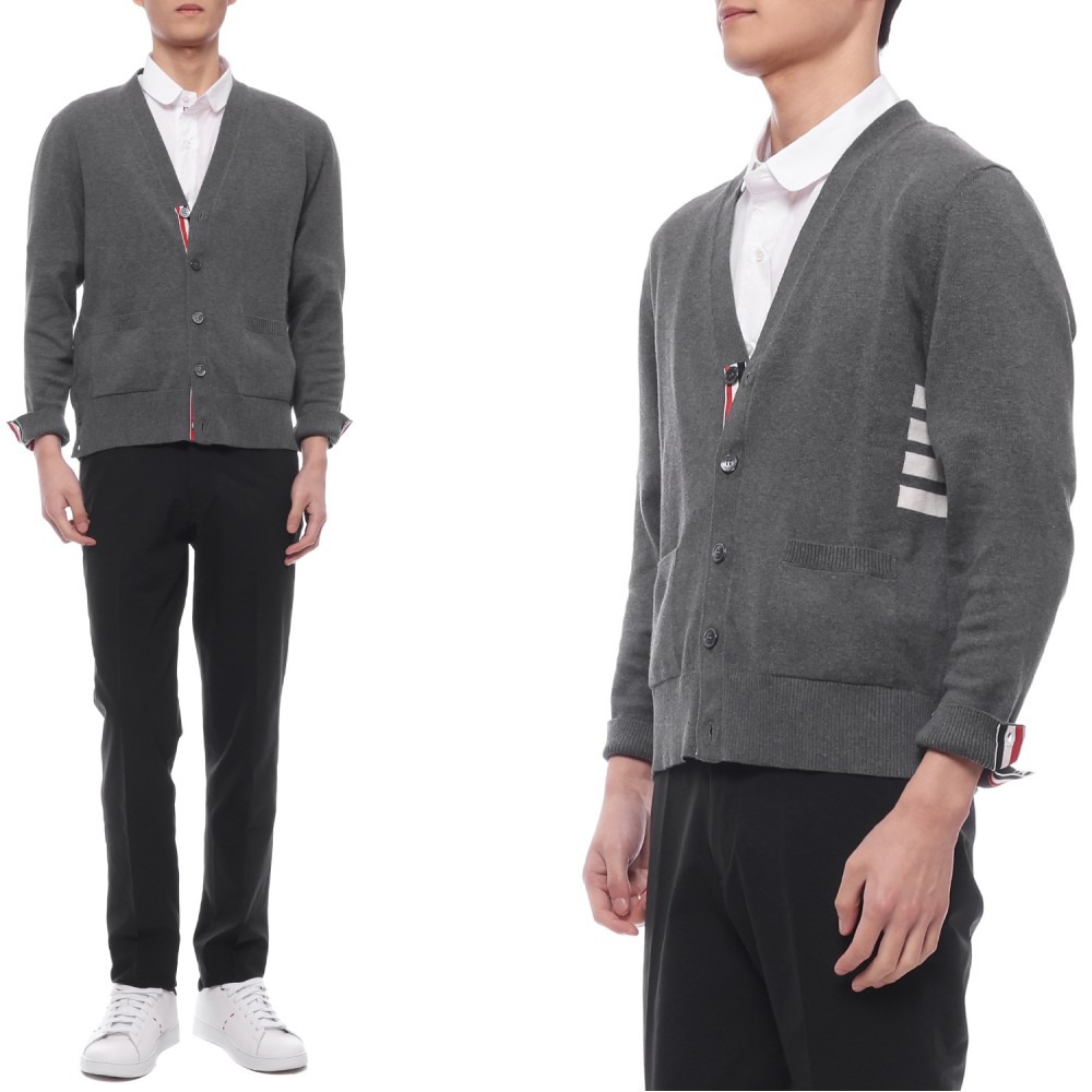 25SS 남성 사선 스트라이프 가디건 (MKC581A Y3043 035 25S)