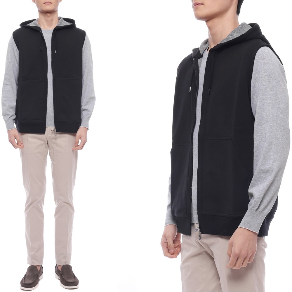 25SS 남성 면혼방 후드 집업 베스트 (MM8319079G C101 25S)