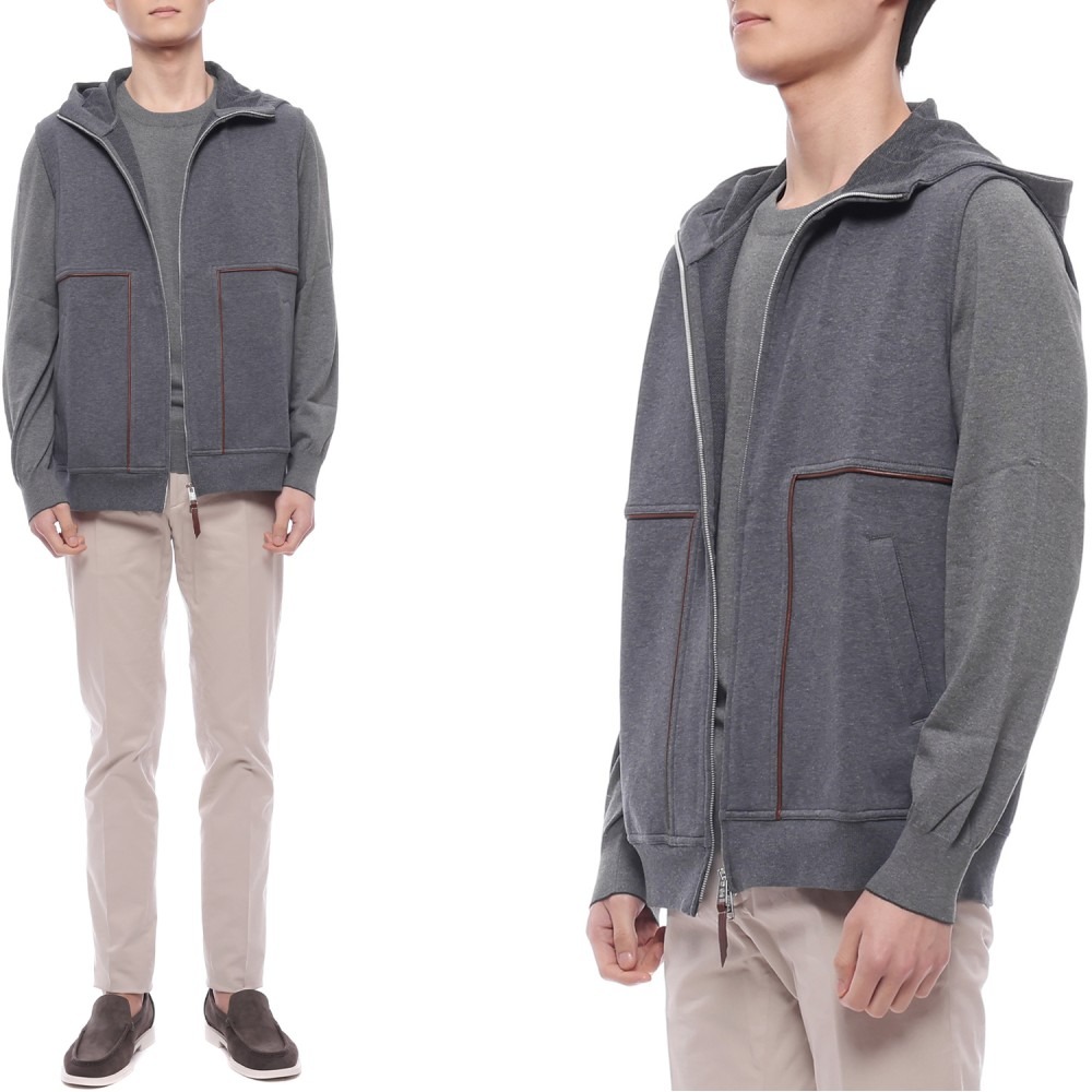 25SS 남성 코튼 후드 집업 베스트 (MW8639088G C080 25S)