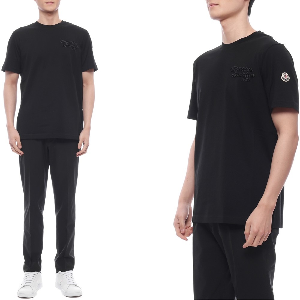 25SS 남성 로고 자수 반팔티셔츠 (8C00063 89AJS 999 25S)