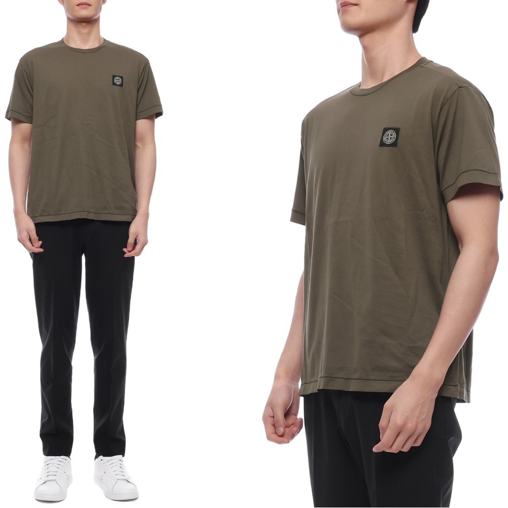 25SS 남성 로고 패치 반팔티셔츠 (K1S152100039 S0013 V0054 25S)