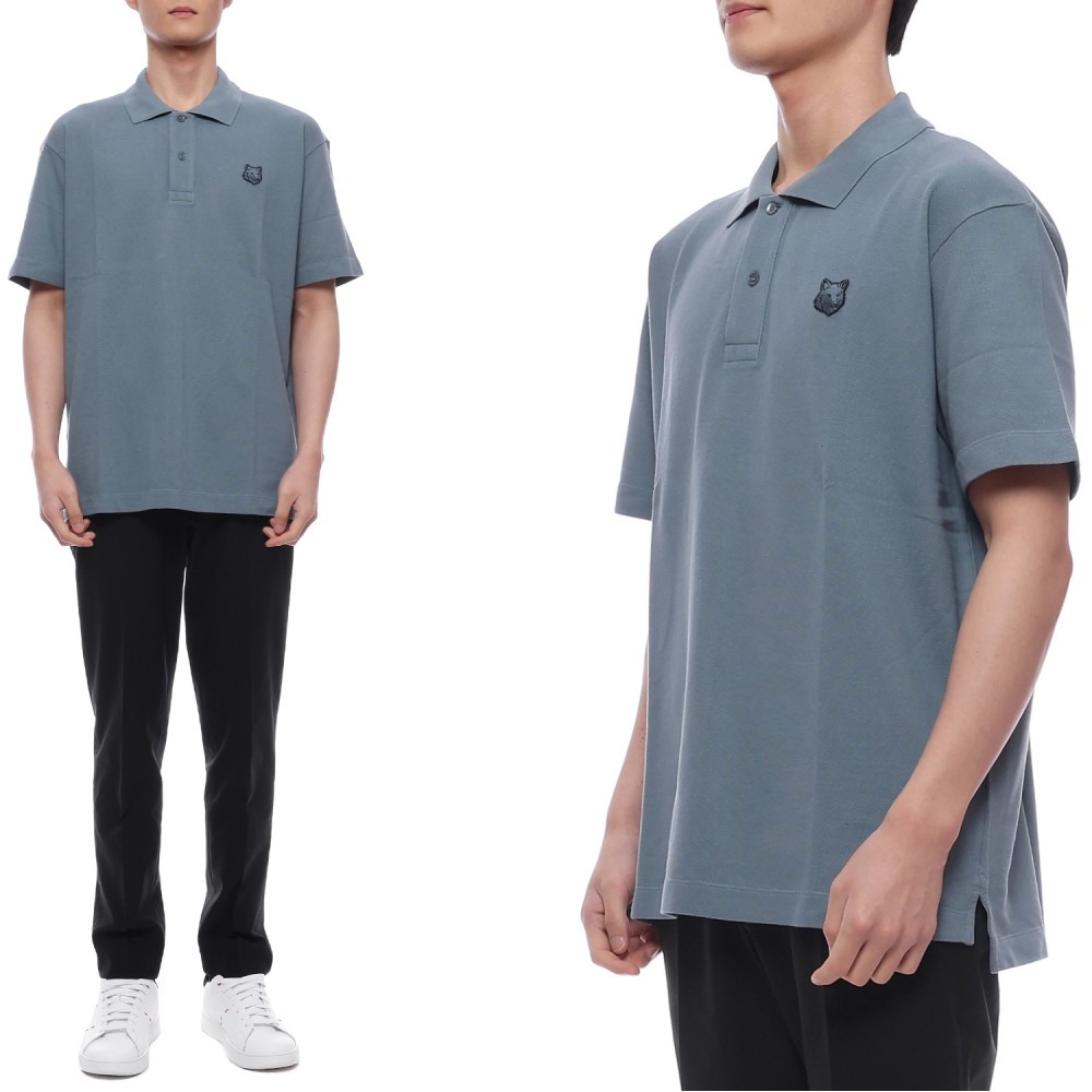 25SS 남성 볼드 폭스헤드 패치 폴로 반팔티셔츠 (MM00210KJ7010 0081 25S)