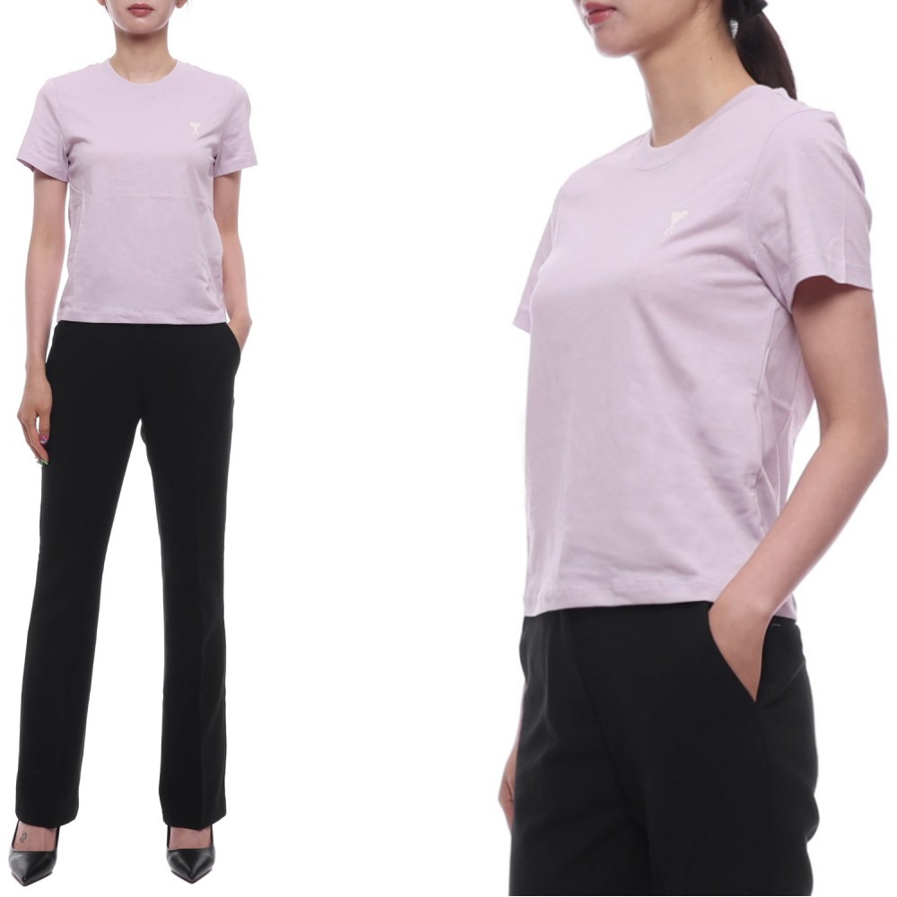 25SS 여성 하트 로고 크롭 반팔티셔츠 (FTS060 724 504 W 25S)
