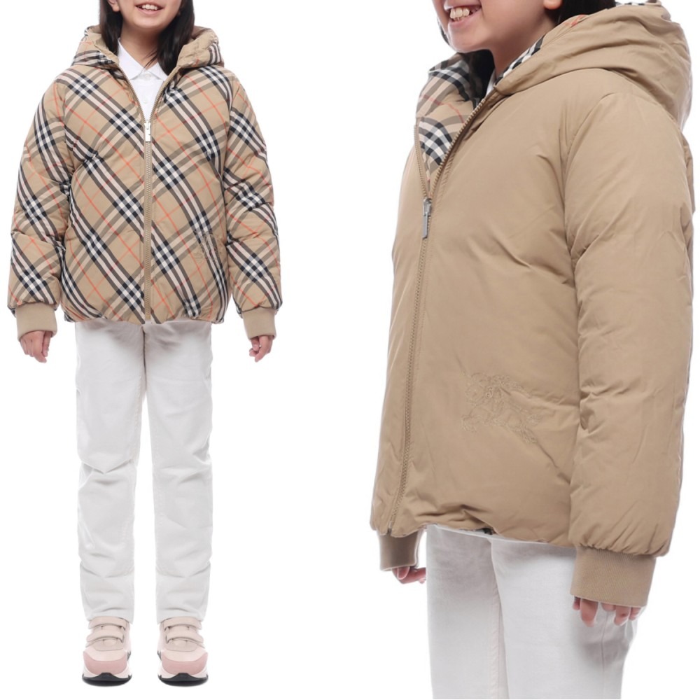 24FW 리버시블 체크 다운 패딩 (8092462 SAND 24F)