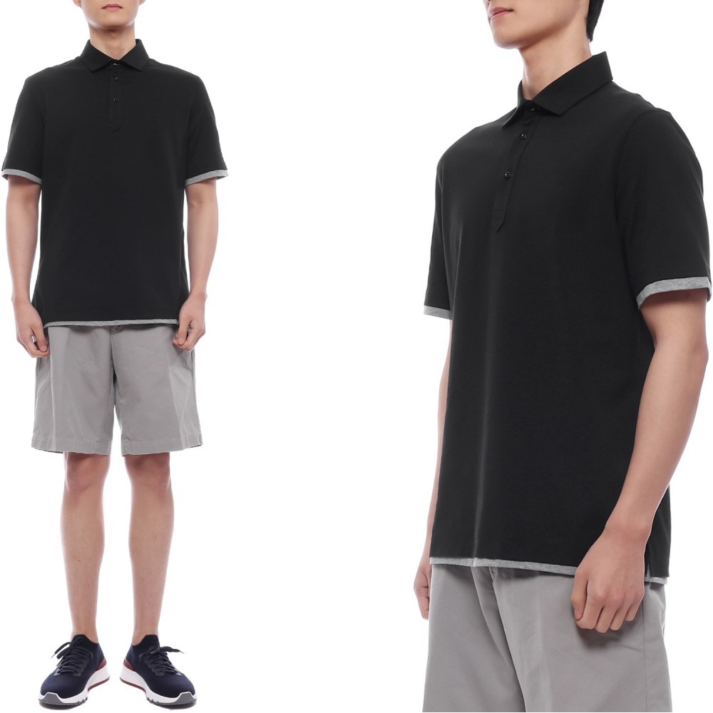 25SS 남성 페이크 레이어드 폴로 반팔티셔츠 (M0B133966 CCB75 25S)