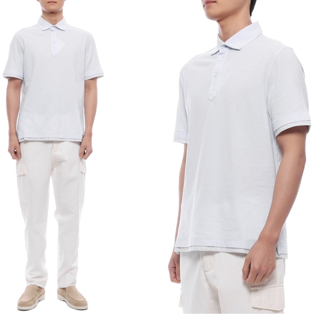 25SS 남성 페이크 레이어드 폴로 반팔티셔츠 (ME8543966 CAG87 25S)