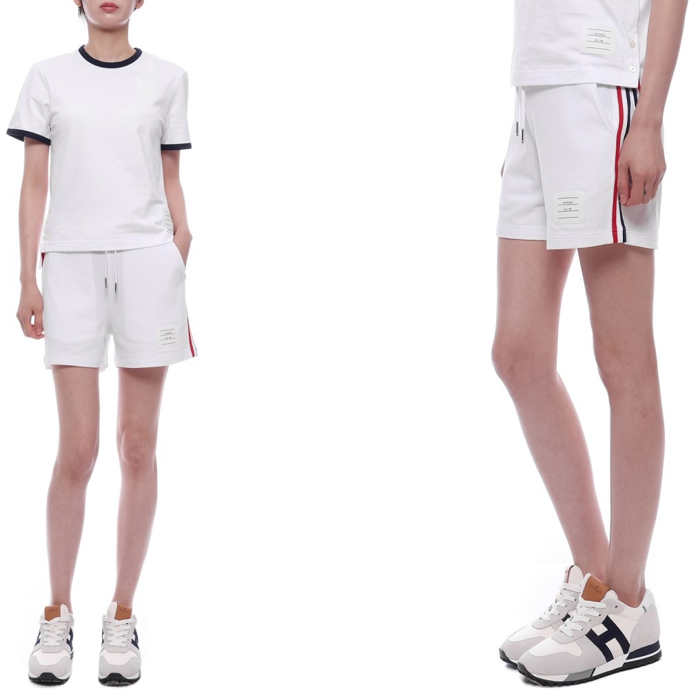 25SS 여성 RWB 스트라이프 피케 쇼츠 팬츠 (FJQ015A 00050 100 25S)