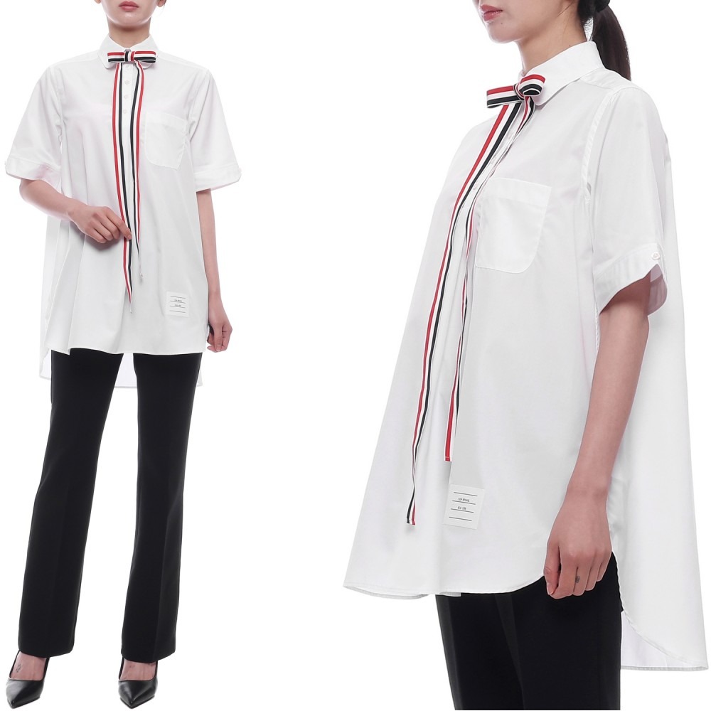 25SS Women's RWB Bow Tie Blouson Short Sleeve Shirt (FTU371G 03113 100 25S)