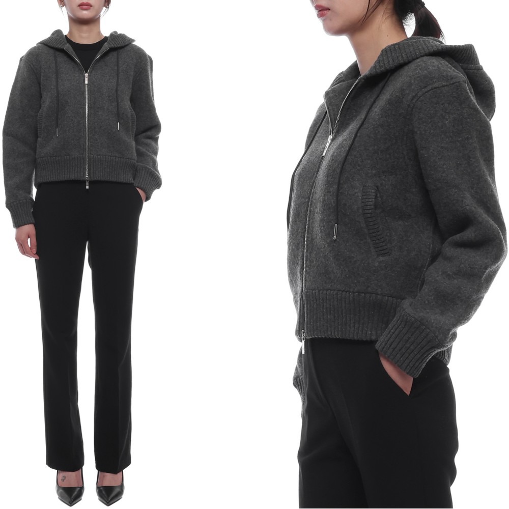 25FW 여성 울 플리스 후드집업 (FJT349B J0100 015 25F)