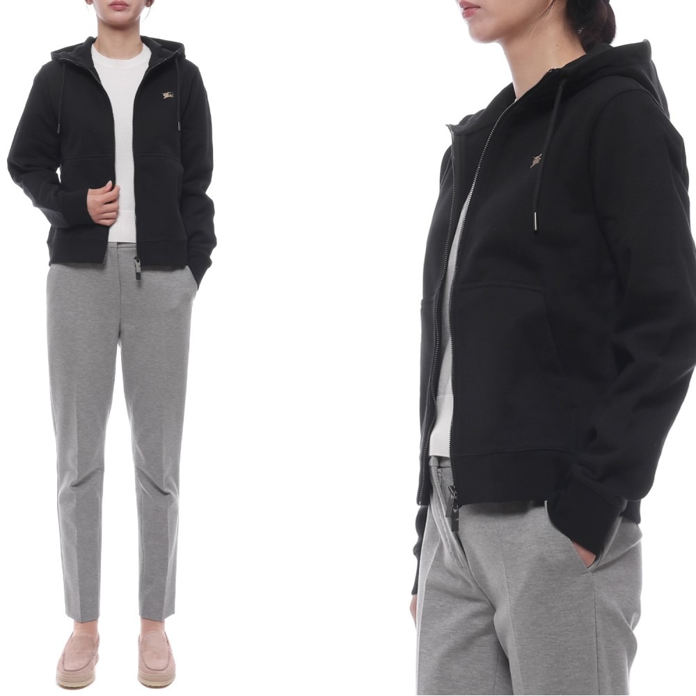 25FW 여성 EKD 자수 후드집업 (8111669 BLACK 25F)