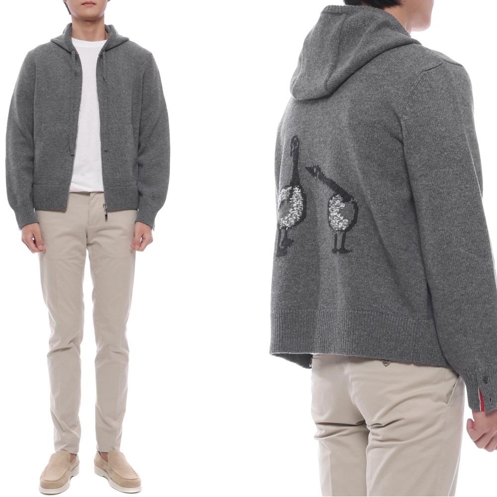 25FW 남성 구스 인타르시아 울 후드집업 (MKT020A Y1029 035 25F)