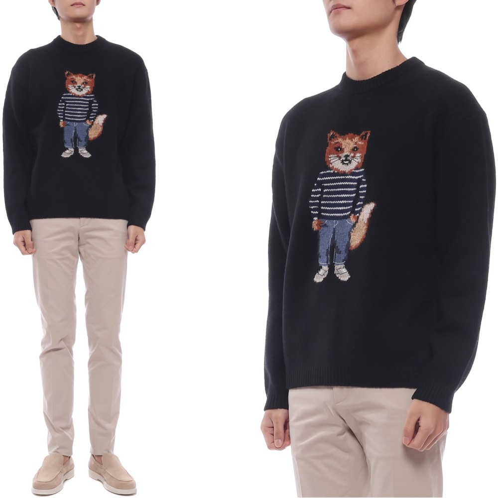 25FW 남성 드레스드 폭스 울 니트 (PM00806KH0002 P199 25F)