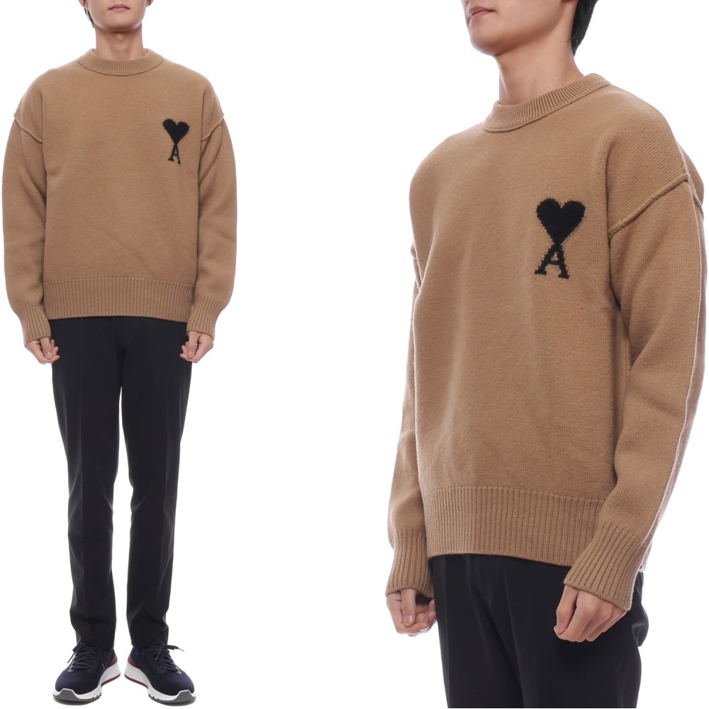 25FW 남성 하트 로고 울 니트 (UKS838 018 288 M 25F)