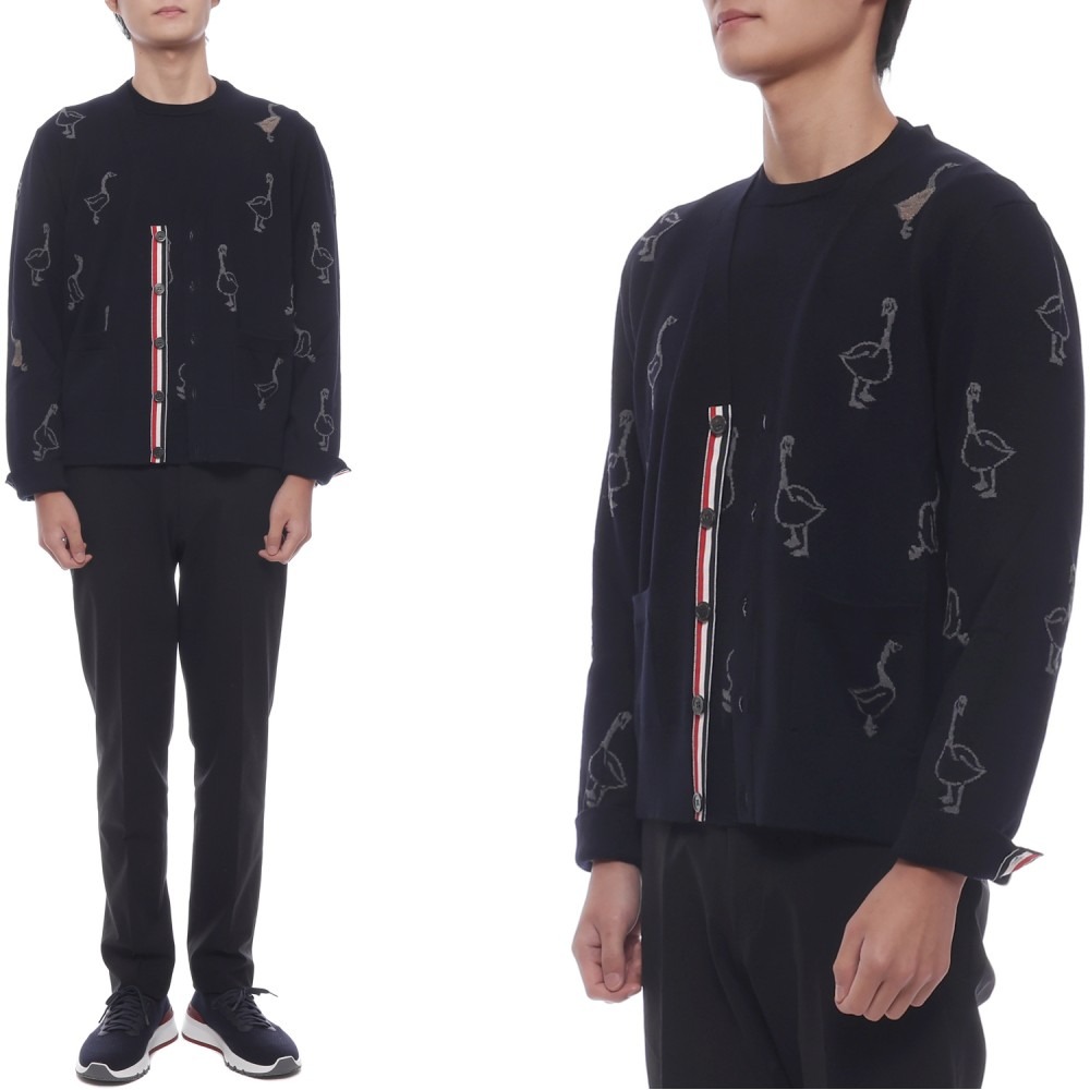25FW 남성 구스 인타르시아 울 가디건 (MKC599A Y1051 415 25F)