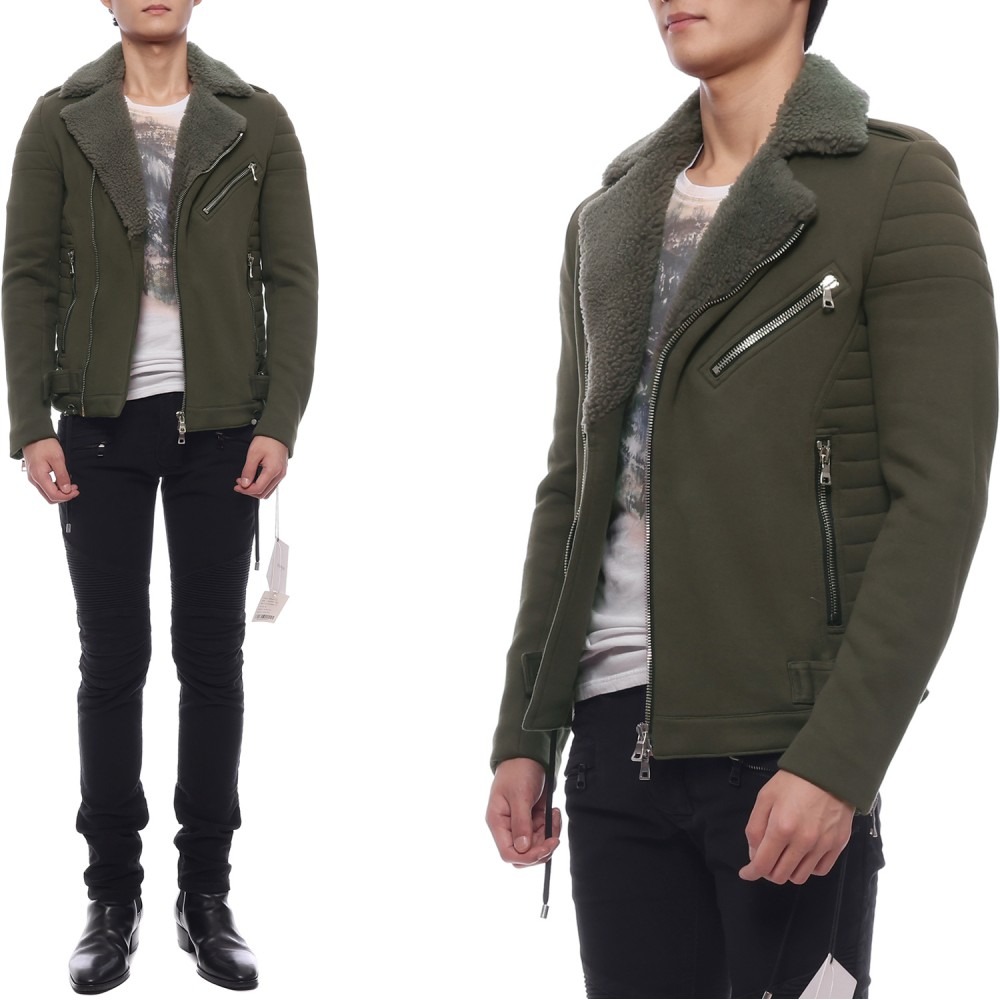 Men's Biker Cotton Jacket (W4HJ814B928 147)