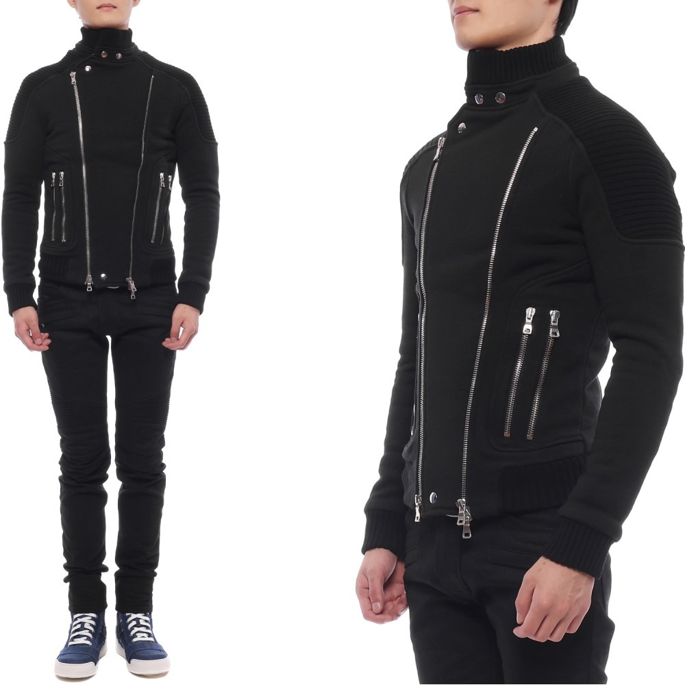 남성 바이커 블루종 재킷 (W5HJ267C665 176)