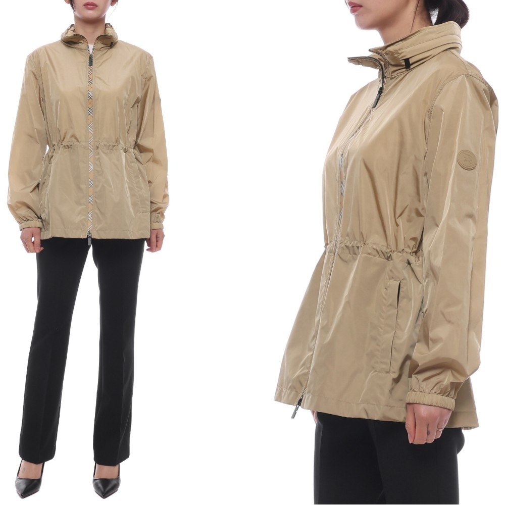 26SS 여성 체크 나일론 점퍼 (8113107 FLAX BEIGE 26S)