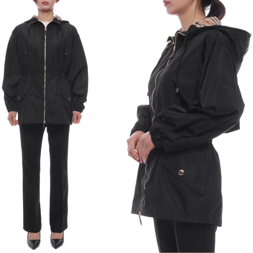 26SS 여성 나일론 후드 점퍼 (8113522 BLACK 26S)