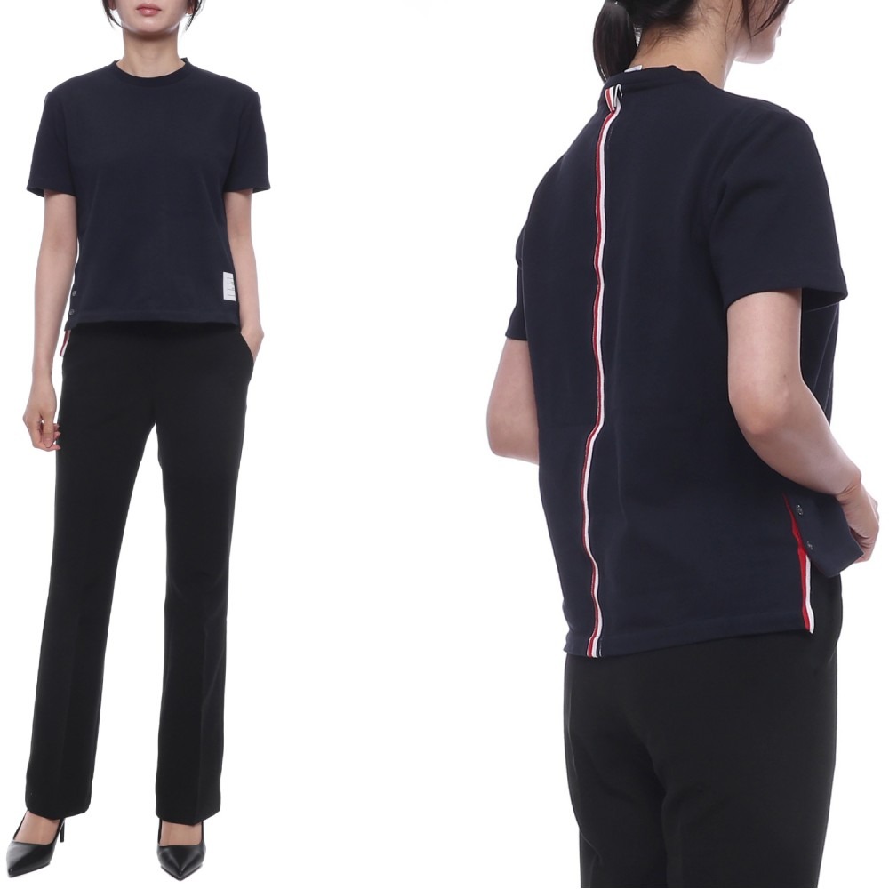 26SS 여성 센터백 스트라이프 반팔티셔츠 (FJS013A 00050 415 26S)