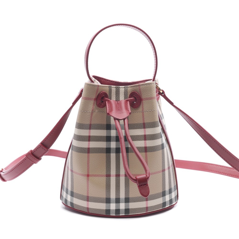 26SS 여성 체크 미니 버킷 토트숄더백 (8116284 VINTAGE CHECK RUBY 26S)