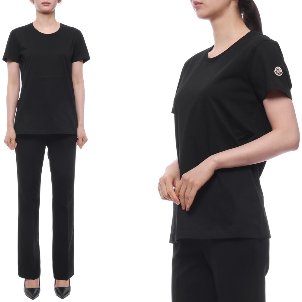 26SS 여성 로고 패치 반팔티셔츠 (8C73200 V8058 999 26S)