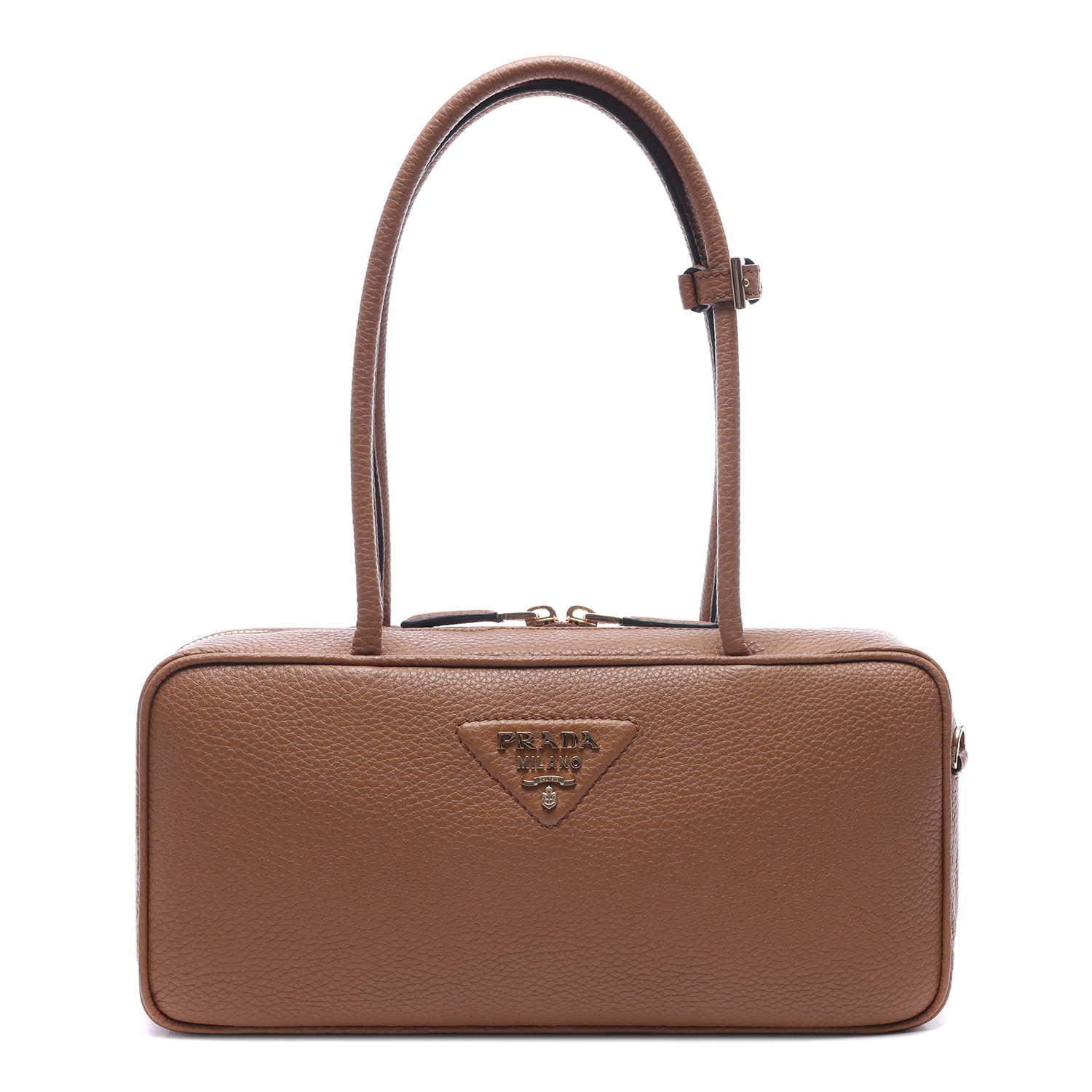 26SS Women's Vitello Triangle Logo Medium Shoulder Bag (1BB126 2DKV F03V8 V ONO 26S)
