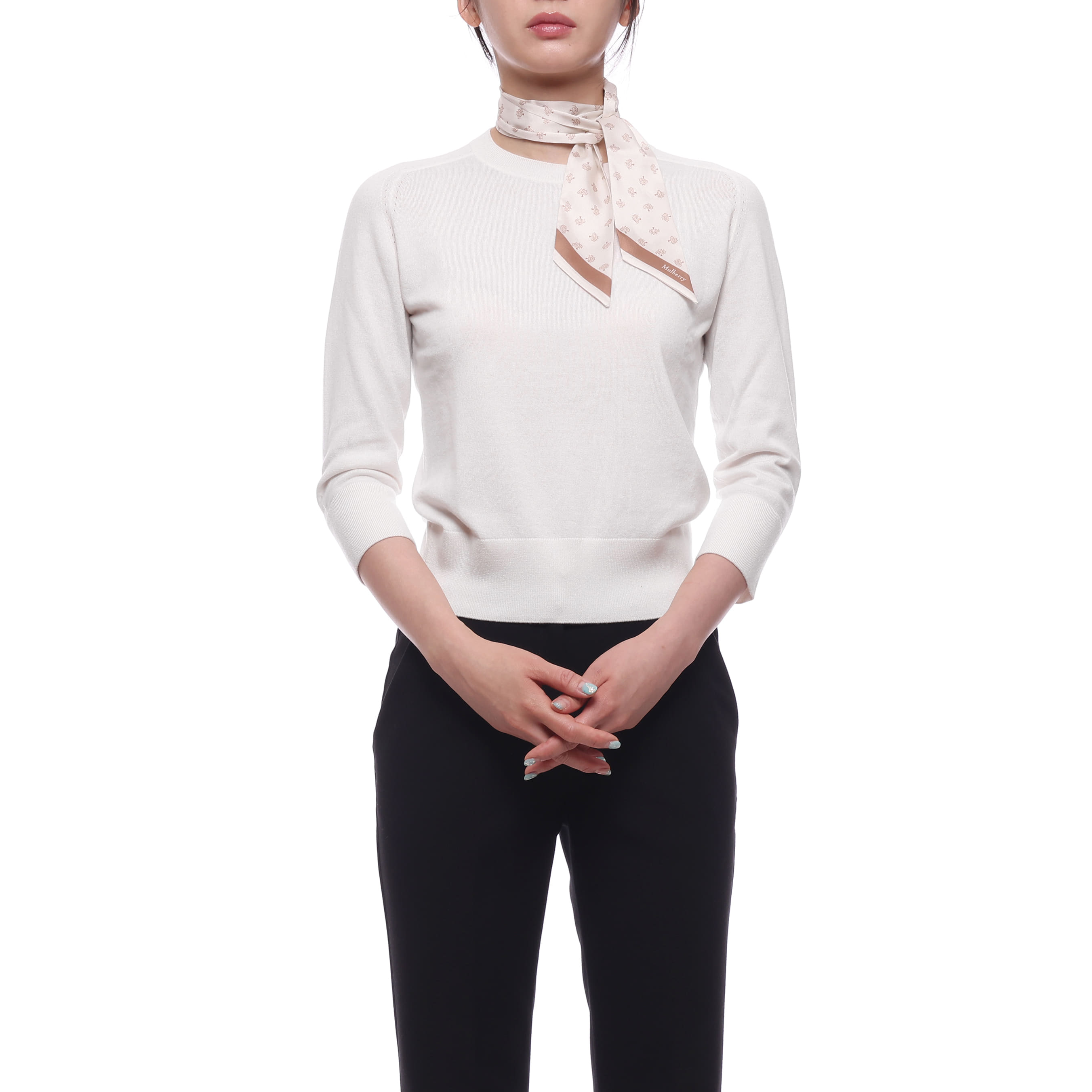 26FW 여성 트리 스키니 스카프 (VS4774 984 H687 26F)