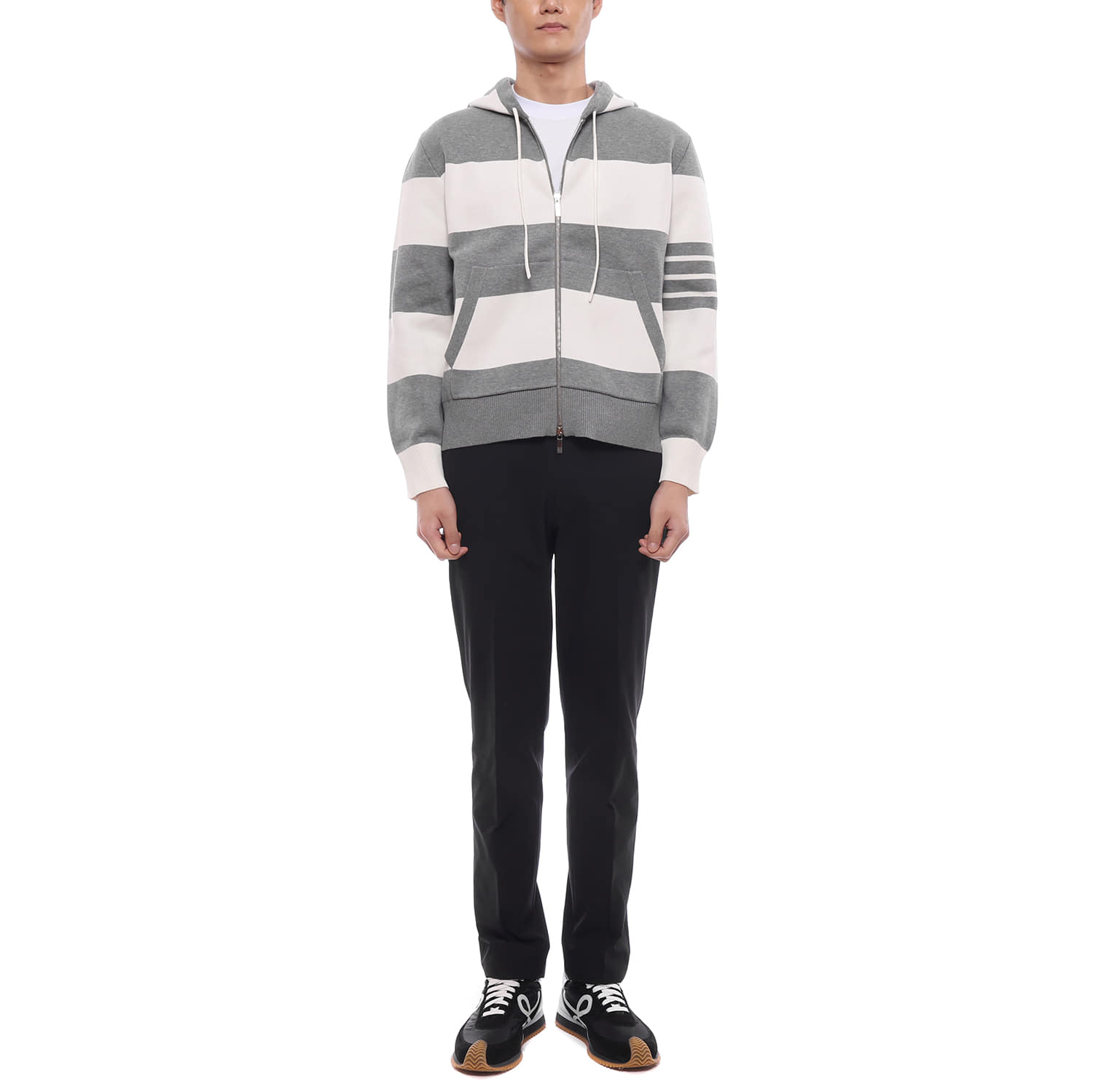 26FW 남성 헥터 사선 스트라이프 후드집업 (MKT025A Y3004 055 26F)