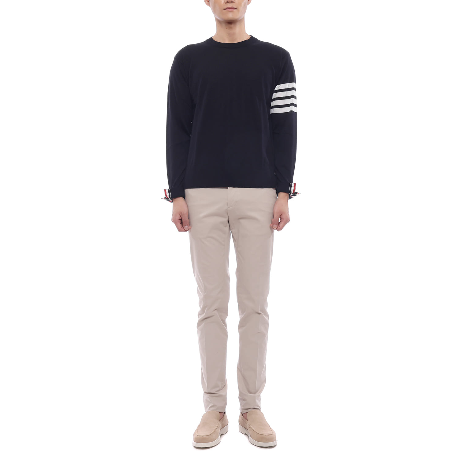 26FW 남성 사선 스트라이프 울 니트 (MKA002A Y1014 415 26F)