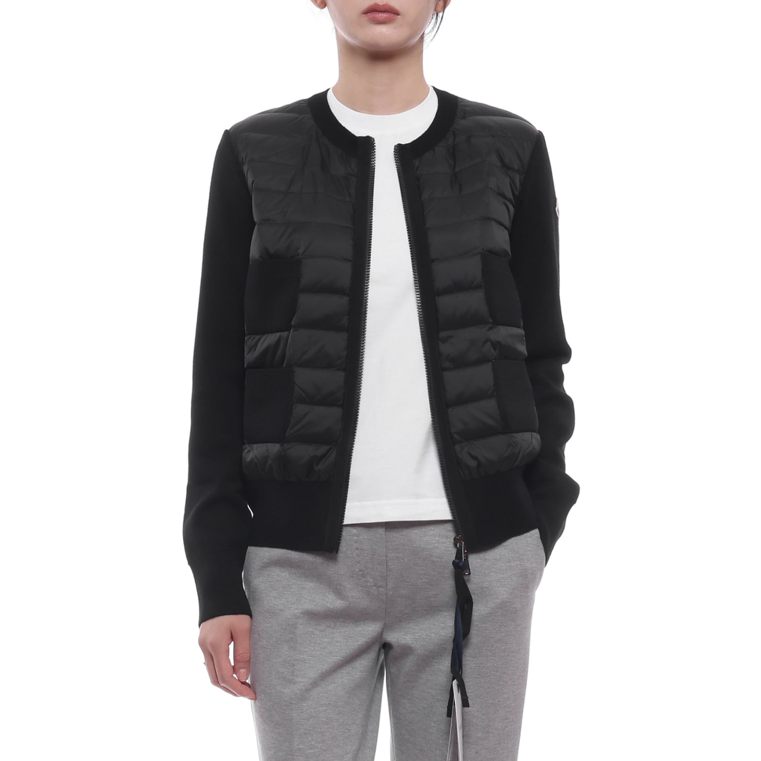 26FW 여성 니트 믹스 패딩 점퍼 (9B51000 A9018 999 26F)