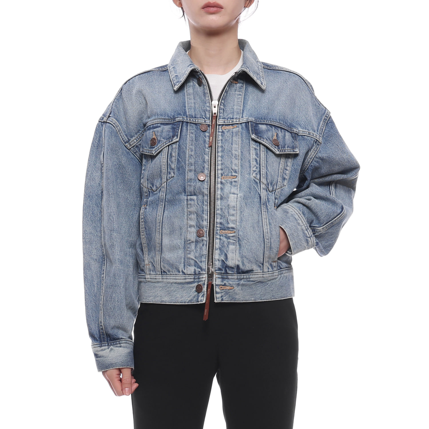 26FW 여성 트리옹프 패치 트러커 재킷 (RV0ZW930F GLH5 26F)