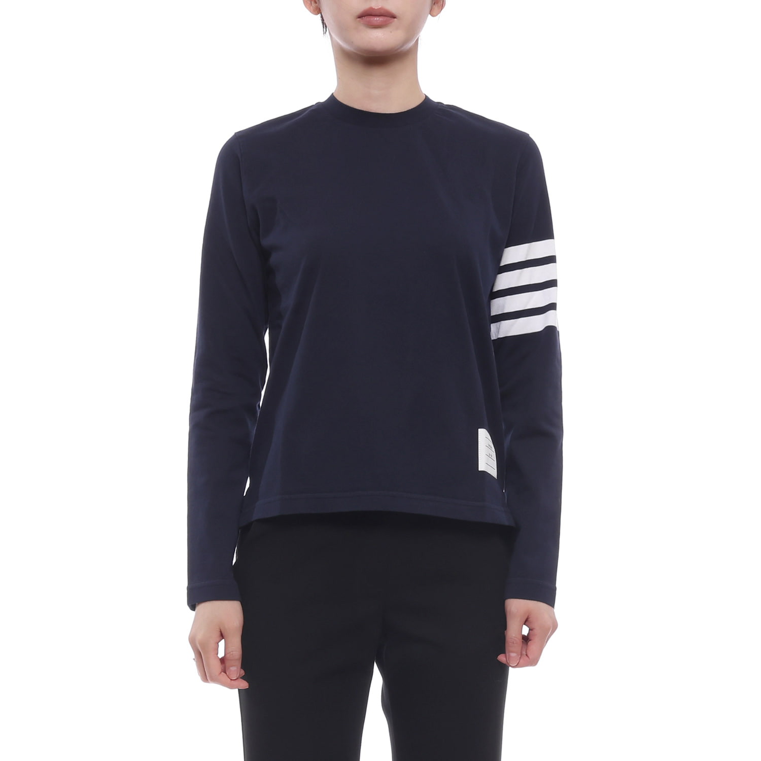 26FW 여성 사선 스트라이프 긴팔티셔츠 (FJS103G 07862 415 26F)