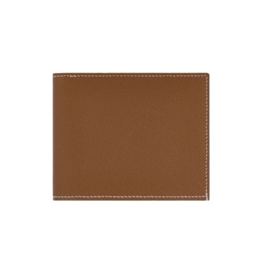 HERMES ์ํฐ์ฆ Twill Bifold Wallet Calfskin Gold ๋ธ๋ผ์ด