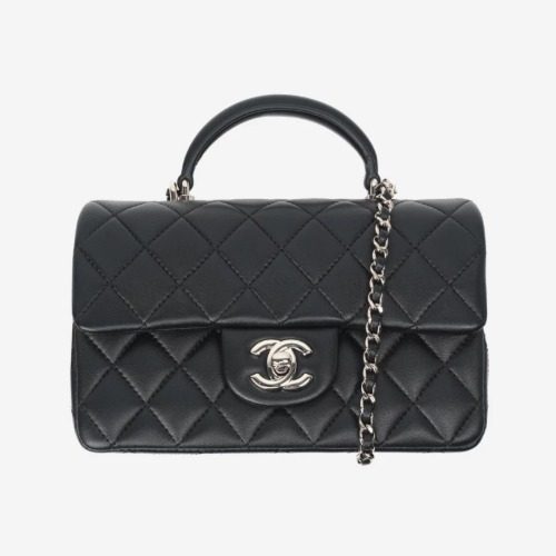 CHANEL Lambskin Mini ํ๋ฉ๋ฐฑ ์์ฅ Chain Cross Black