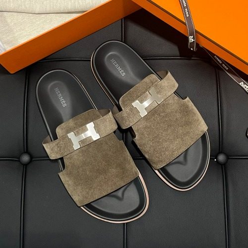 HERMES 조레스 Sandals Suede Calfskin 팔라듐 에토프