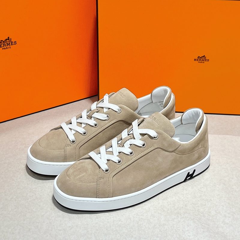 HERMES ν€λ Sneakers Suede κ³ νΈμ€ν¨ λ² μ΄μ§