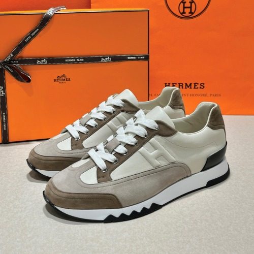 HERMES ํธ๋ ์ผ Sneakers Calfskin ๊ทธ๋ ์ด ๋ฒ ์ด์ง