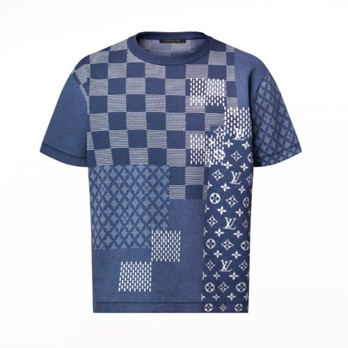 LOUIS VUITTONX니고 한정판 컬렉션 Short 슬리브드 니티드 Crew Neck T-Shirt