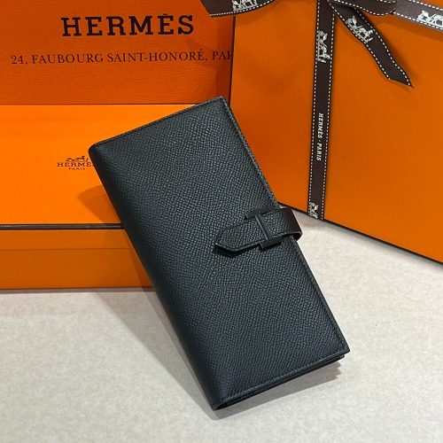 HERMES ๋ฒ ์ Long Wallet ์ฑ์ก Calfskin ์๋ธ๋ ํ๋์จ์ด