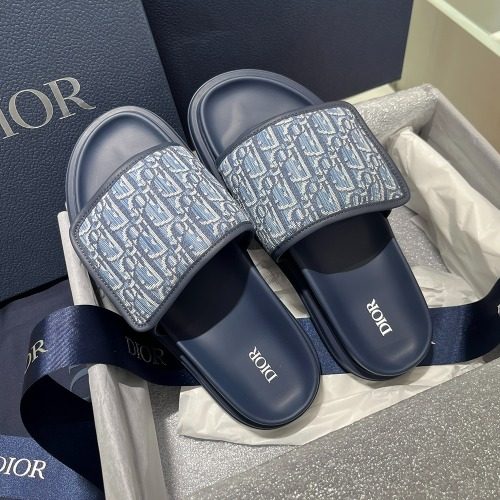 DIOR μ€λΈλ¦¬ν¬ Jacquard μμΏ μ Sandals Slippers λΈλ£¨
