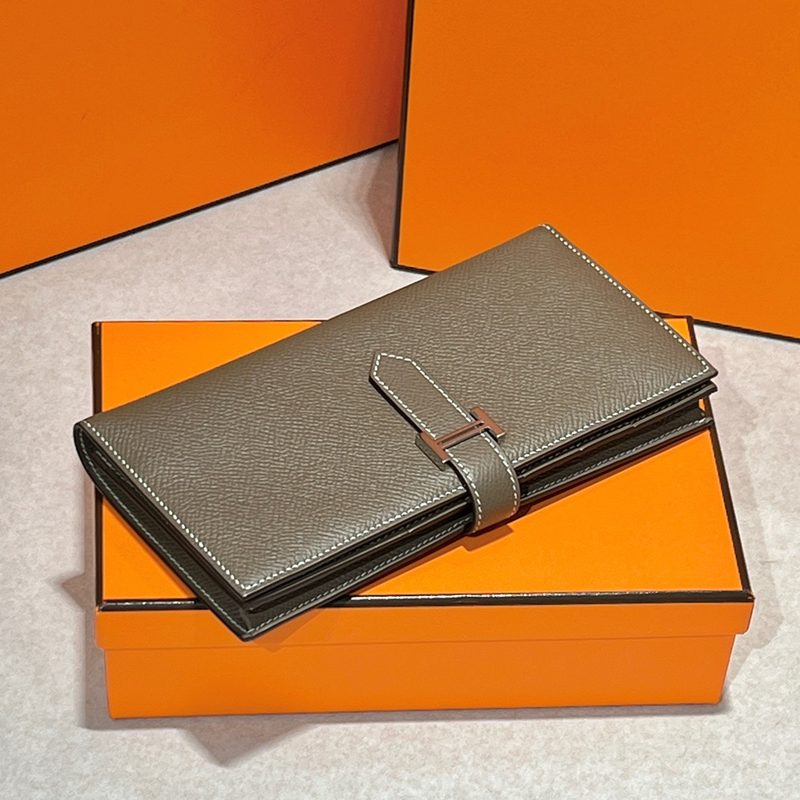 HERMES λ² μ Long Wallet μ±μ‘ Calfskin μν ν&νλΌλ νλμ¨μ΄
