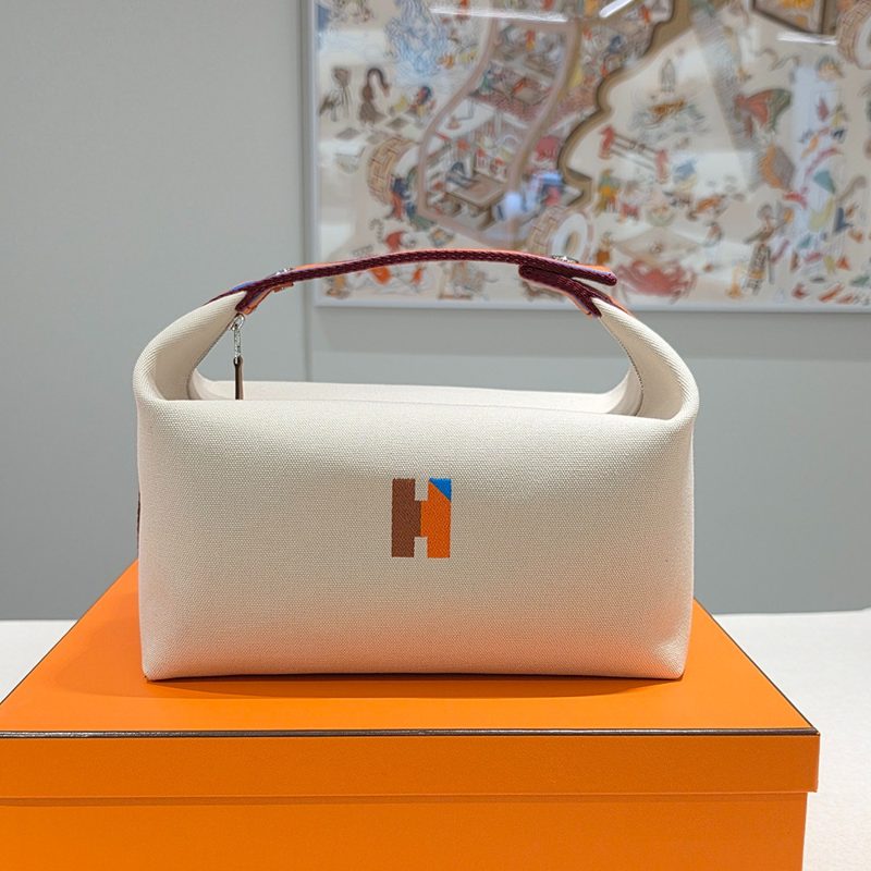 HERMES λΈλ¦¬λ μ΄ λΈλ Large Case Bag GM Canvas νλΉλ¦¬μΉ / λλ°λ 