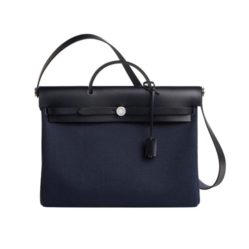 HERMES μλ₯΄λ°± Messenger 39 Indigo λΈλ£¨ Canvas μμ₯