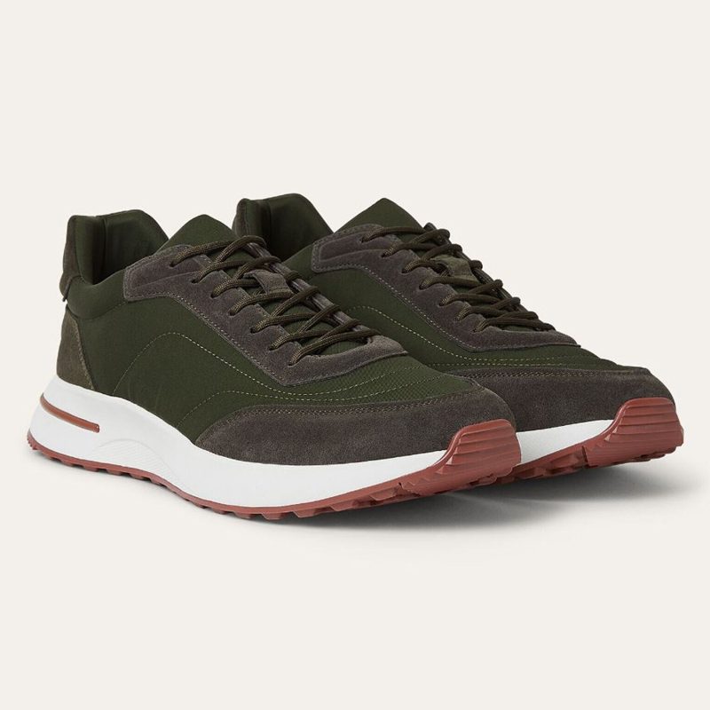 λ‘λ‘νΌμλ Suede Calfskin μν¬μλ μν¬ Sneakers μμΌλλ κ·Έλ¦°