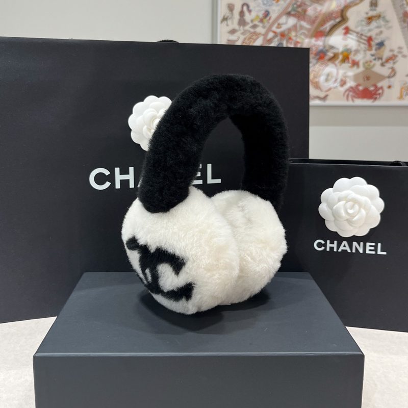 CHANEL μ΄μ΄λ¨Έν Shearling Lambskin κ·λ§κ° Black μμ΄λ³΄λ¦¬ Two-Tone