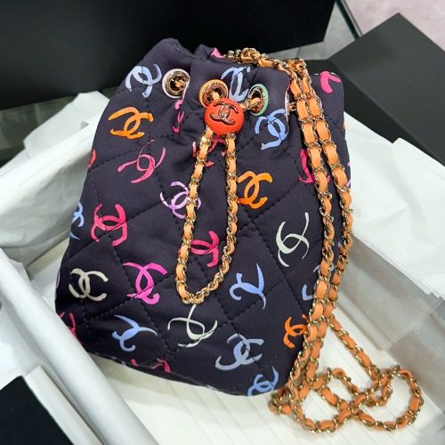 CHANEL ํ๋ฆฐํฐ๋ Fabric Backpack Multi Color Gold-Tone